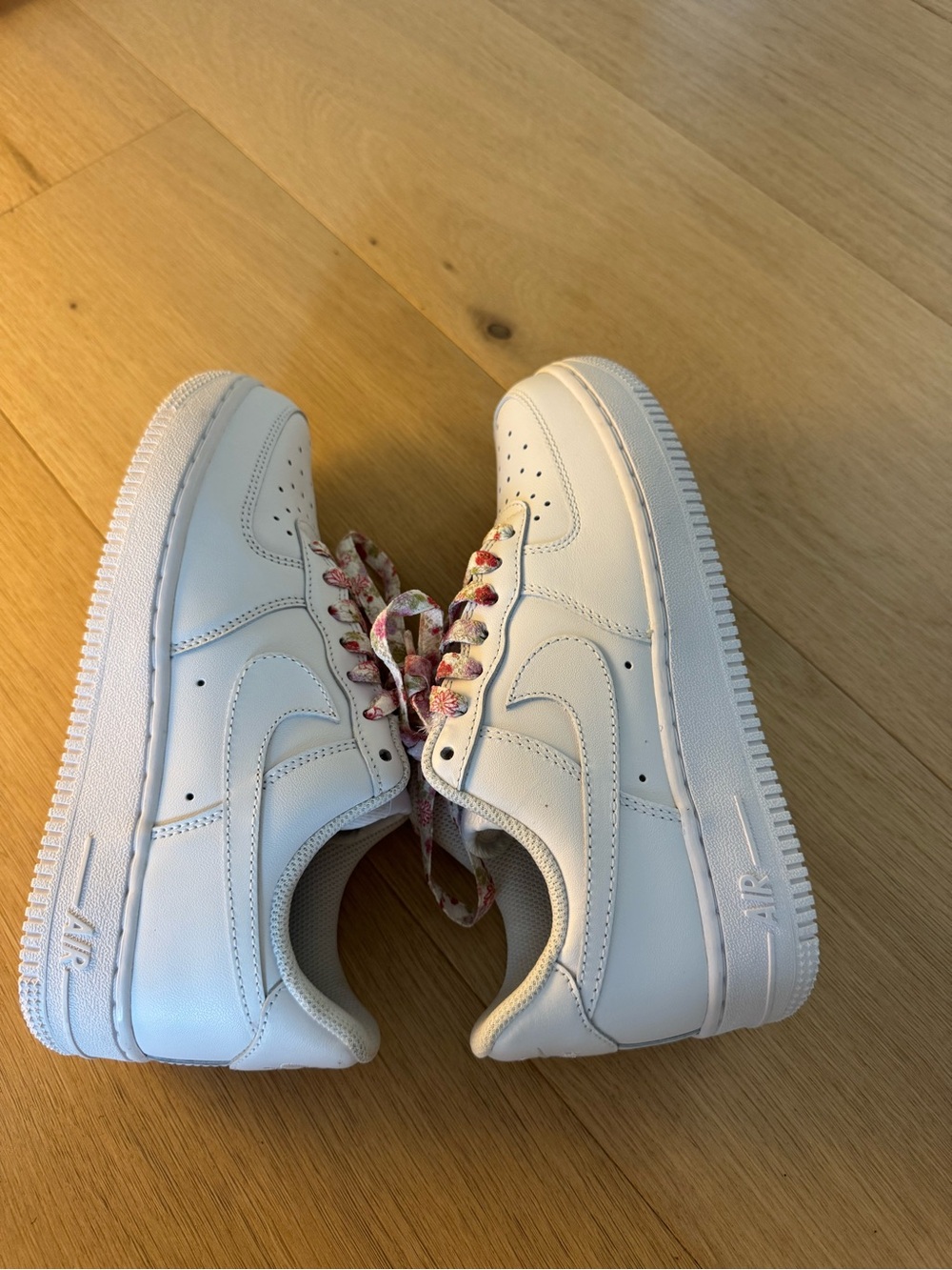 NWOT Nike Air Force 1- White (Floral Laces Not Included)